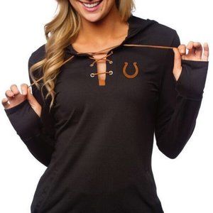 NFL Womens Indianapolis Colts Game-On Hooded Pullover-Top Hoodie New